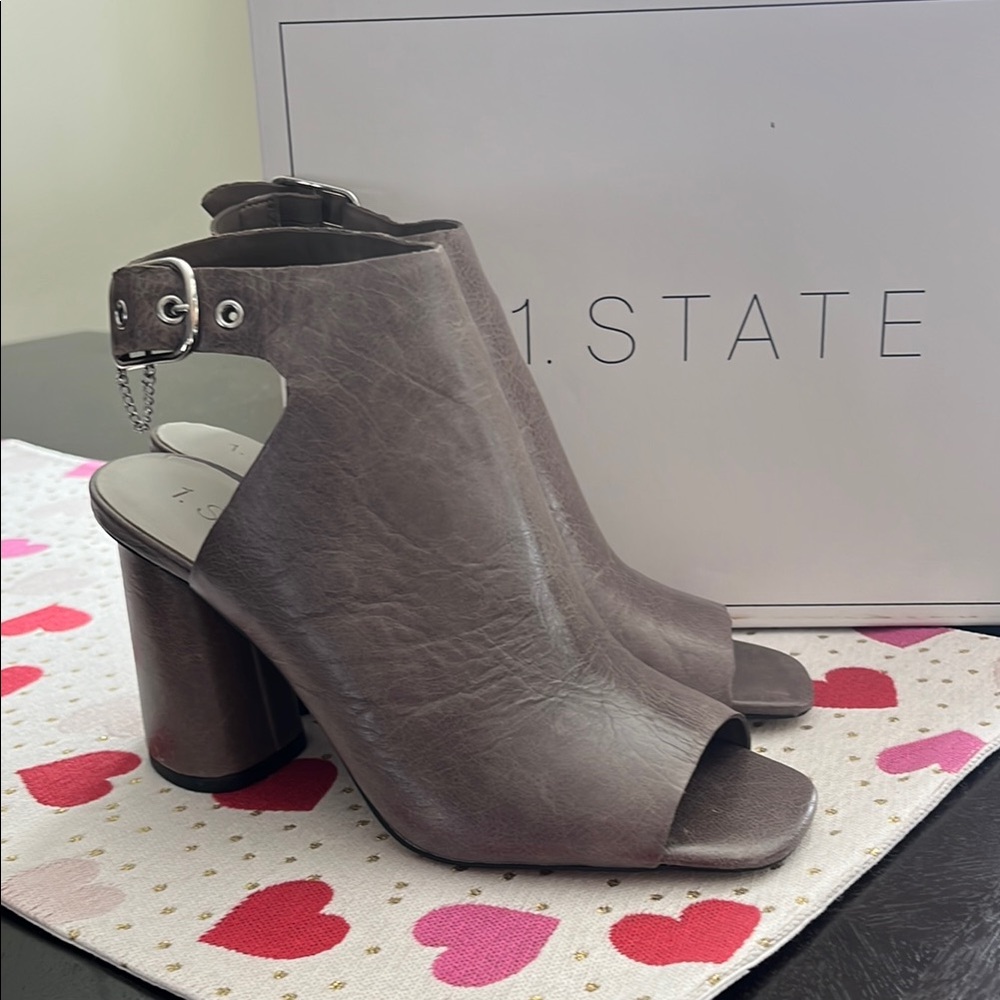 NWT 1. State Open Toe Bootie, Sz. 8
